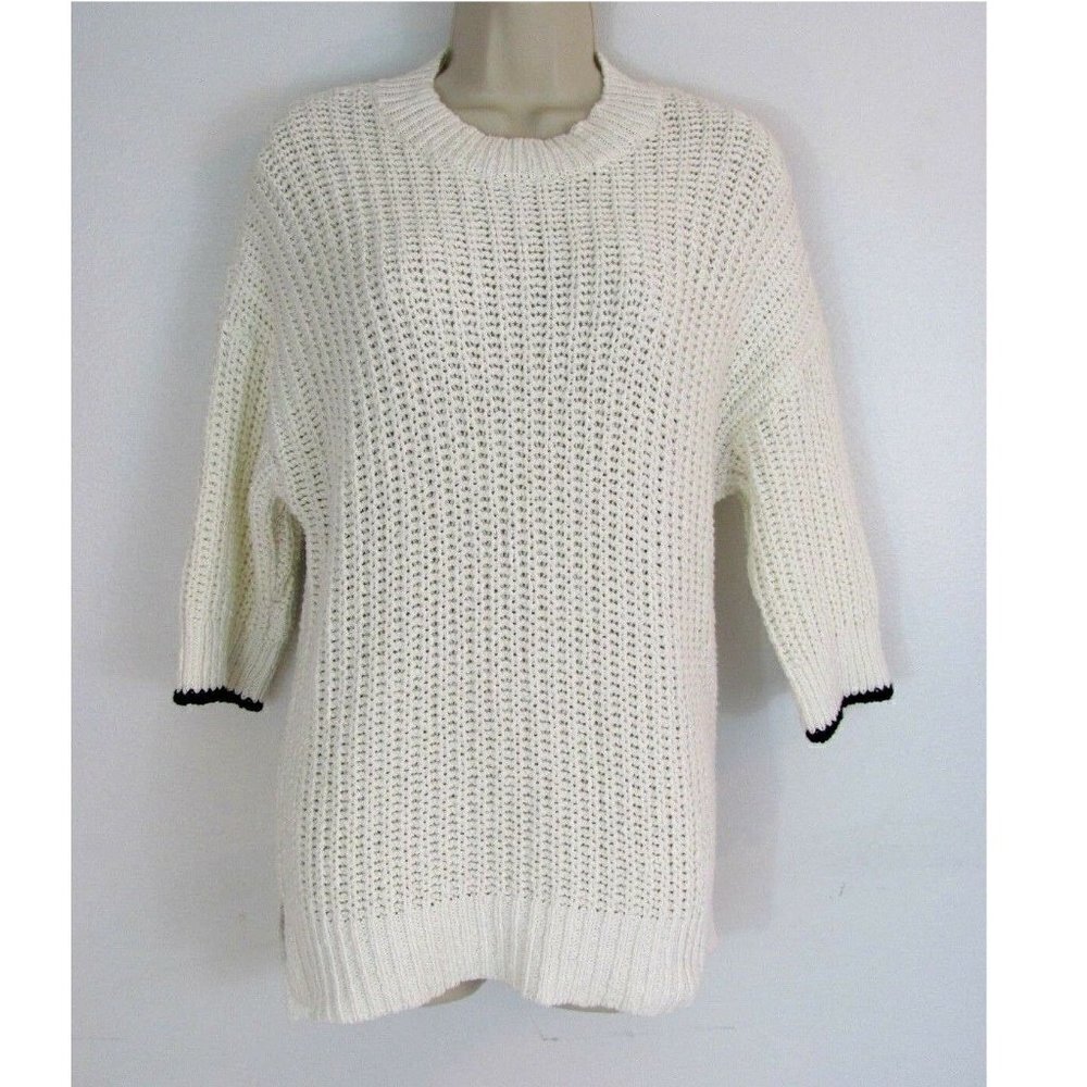 Ann Taylor LOFT Women's Sweater Size S Cotton Tunic 100% Cotton 1/2 Sleeve EUC
